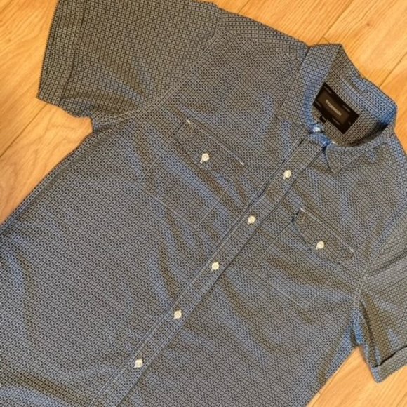 Ultra Soft Men's Collared Short Sleeve Dress Shirt Size M - Picture 13 of 16